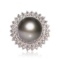 APP: 5.3k *12.0mm Tahitian Pearl and 1.11ctw Diamond 14K White Gold Ring (Vault_R7_23896)