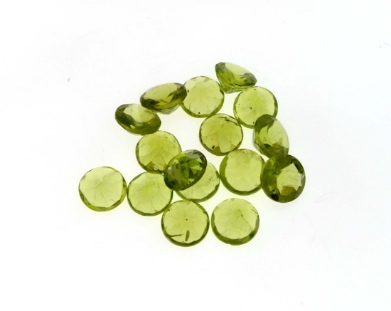 APP: 3k 20.50CT Round Cut Green Peridot Parcel