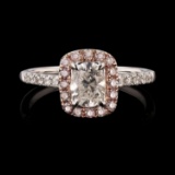 APP: 5.6k *0.69ct SI1 CLARITY F COLOR CENTER Diamond 18K White Gold Ring (1.06ctw Diamonds) EGL CERT