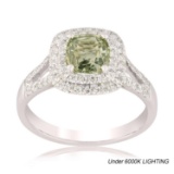 APP: 10.9k *1.27ct Alexandrite and 0.55ctw Diamond Platinum Ring (GIA CERTIFIED) (Vault_R7_23758)