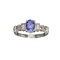 APP: 1.5k Fine Jewelry 14 KT White Gold, 1.01CT Violet Tanzanite And White Sapphire Ring