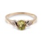 APP: 0.6k 14 kt. Gold, 0.47CT Peridot And White Sapphire Ring