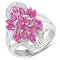 APP: 1.7k 2.50CT Marquise Cut Ruby & White Topaz 925 Sterling Silver Ring