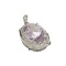APP: 1.2k Fine Jewelry 12.00CT Oval Cut Amethyst And White Sapphire Sterling Silver Pendant