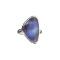 APP: 0.9k Fine Jewelry 6.81CT Free Form Blue Boulder Brown Opal And Sterling Silver Ring
