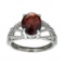 APP: 0.5k Fine Jewelry Designer Sebastian, 3.15CT Oval Cut Almandite Garnet And Sterling Silver Ring