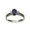 APP: 0.8k Fine Jewelry 0.45CT Blue Sapphire And Topaz Platinum Over Sterling Silver Ring