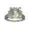 APP: 0.6k Fine Jewelry Designer Sebastian, 4.78CT Green Quartz And White Topaz Sterling Silver Ring