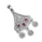 APP: 0.6k 0.20CT Oval Cut Ruby And Platinum Over Sterling Silver Pendant