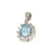 APP: 0.5k Fine Jewelry Designer Sebastian, 2.20CT Blue and White Topaz Sterling Silver Pendant