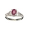 APP: 0.5k Fine Jewelry Designer Sebastian, 1.45CT Ruby and White Topaz Sterling Silver Ring
