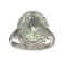 APP: 0.5k Fine Jewelry Designer Sebastian, 4.36CT Oval Cut Green Quartz And Sterling Silver Ring