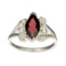 APP: 0.5k Fine Jewelry Designer Sebastian, 1.94CT Garnet And White Topaz Sterling Silver Ring