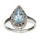 Fine Jewelry Designer Sebastian, Aquamarine And White Topaz Sterling Silver Ring
