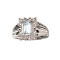 APP: 0.8k Fine Jewelry 0.75CT Emerald Cut Beryl Aquamarine And Platinum Over Sterling Silver Ring