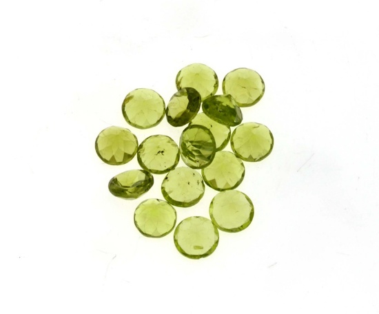 APP: 3k 20.00CT Round Cut Green Peridot Parcel