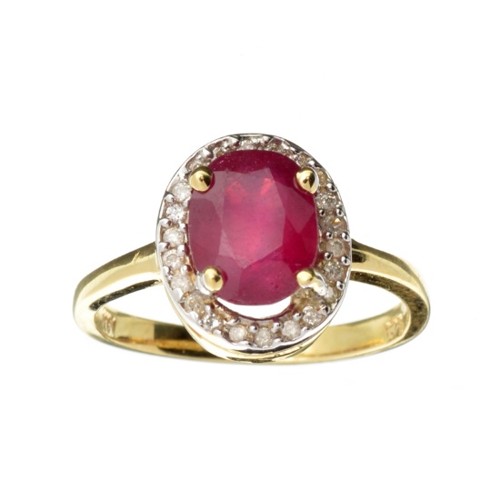 APP: 3.7k Fine Jewelry 14 KT White/Yellow Gold, 2.50CT Ruby And Diamond Ring