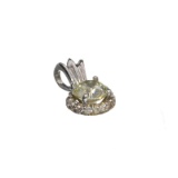 APP: 7.5k Fine Jewelry 14 kt. White Gold, 1.20CT Round Cut Diamond Pendant