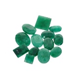 APP: 7.6k 101.92CT Various Shapes Green Emeral Parcel - Great Investment-