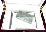 APP: 8.7k 723.50CT Rectangle Cut Cabochon Light Green Jade Gemstone