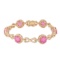 APP: 17.3k *17.38ctw Pink Sapphire and 3.44ctw Diamond 14KT Yellow Gold Bracelet (Vault_R7_1987)