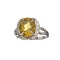 APP: 0.8k Fine Jewerly 2.50CT Oval Cut Citrine And White Sapphire Sterling Silver Ring