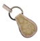 Coach Khaki/Gold Signature Tear Drop Key Ring