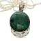 APP: 1.8k 39.20CT Oval Cut Green Beryl and Sterling Silver Pendant and Chain