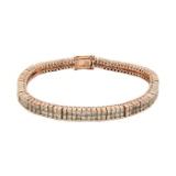 APP: 15.8k *6.82ctw Diamond 14KT Rose Gold Tennis Bracelet (Vault_R7_9549)