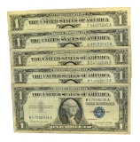 (5) 1957 $1 U.S. Silver Certificates