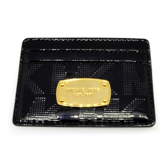 ^Brand New Michael Kors Jet Set Black NS Card Case