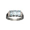 APP: 0.3k Fine Jewelry 1.84CT Blue Topaz And White Sapphire Sterling Silver Ring