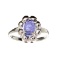 APP: 1k Fine Jewelry 2.00CT Oval Cut Cabochon Tanzanite And Platinum Over Sterling Silver Ring