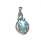 APP: 0.7k Fine Jewelry 4.55CT Blue Topaz And White Sapphire Sterling Silver Pendant