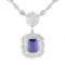 APP: 39.4k *5.88ct Tanzanite and 6.68ctw Diamond 18K White Gold Pendant/Necklace (Vault_R7_21758)