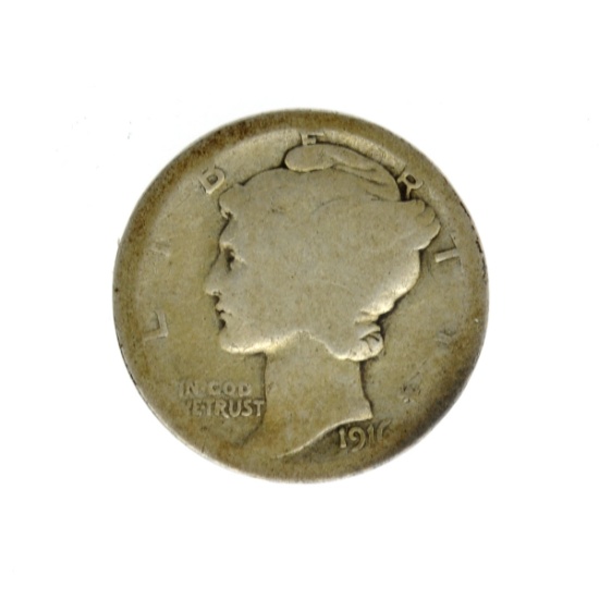 1916-D Merecury Dime Coin