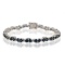 APP: 14.1k *9.23ctw Sapphire and 0.23ctw Diamond Platinum Bracelet (Vault_R7_23008)