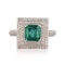 APP: 11k *1.81ct Emerald and 1.28ctw Diamond 14KT White Gold Ring (Vault_R7_23906)