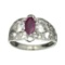 APP: 0.5k Fine Jewelry Designer Sebastian, 2.04CT Ruby And White Topaz Sterling Silver Ring