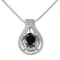 APP: 6.5k *3.56ct Fancy Black Diamond 14K White Gold Pendant/Necklace (4.08ctw Diamonds) (Vault_R7_1