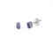 APP: 0.6k Fine Jewelry Designer Sebastian 0.30CT Oval Cut Tanzanite And Sterling Silver Earrings