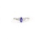 APP: 0.7k Fine Jewelry 0.30CT Marquise Cut Tanzanite And Platinum Over Sterling Silver Ring