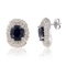 APP: 5.5k *6.62ctw Blue Sapphire and 2.30ctw Diamond 14KT White Gold Earrings (Vault_R7_23949)