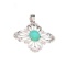 APP: 0.5k Fine Jewelry Designer Sebastian 2.95CT Turquoise and White Topaz Sterling Silver Pendant