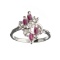 APP: 1k Fine Jewelry 0.50CT Ruby And Topaz Platinum Over Sterling Silver Ring