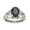 APP: 0.9k Fine Jewelry Designer Sebastian, 2.49CT Oval Cut Blue Sapphire And Sterling Silver Ring