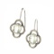 Fine Jewelry Designer Sebastian 9.66CT Oval Cut Green Quartz and Sterling Silver Dangle Earrings