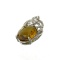 APP: 0.6k Fine Jewerly 3.00CT Oval Cut Citrine And White Sapphires Sterling Silver Pendant