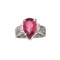 APP: 9k Fine Jewelry 14 KT. White Gold, 3.35CT Pink Tourmaline And Diamond Ring