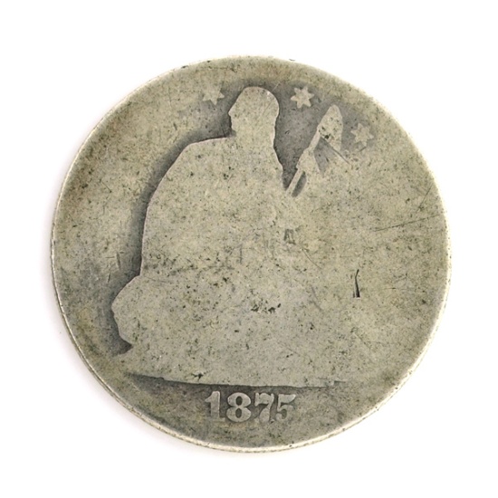 1875 Liberty Seated Half Dollar Coin